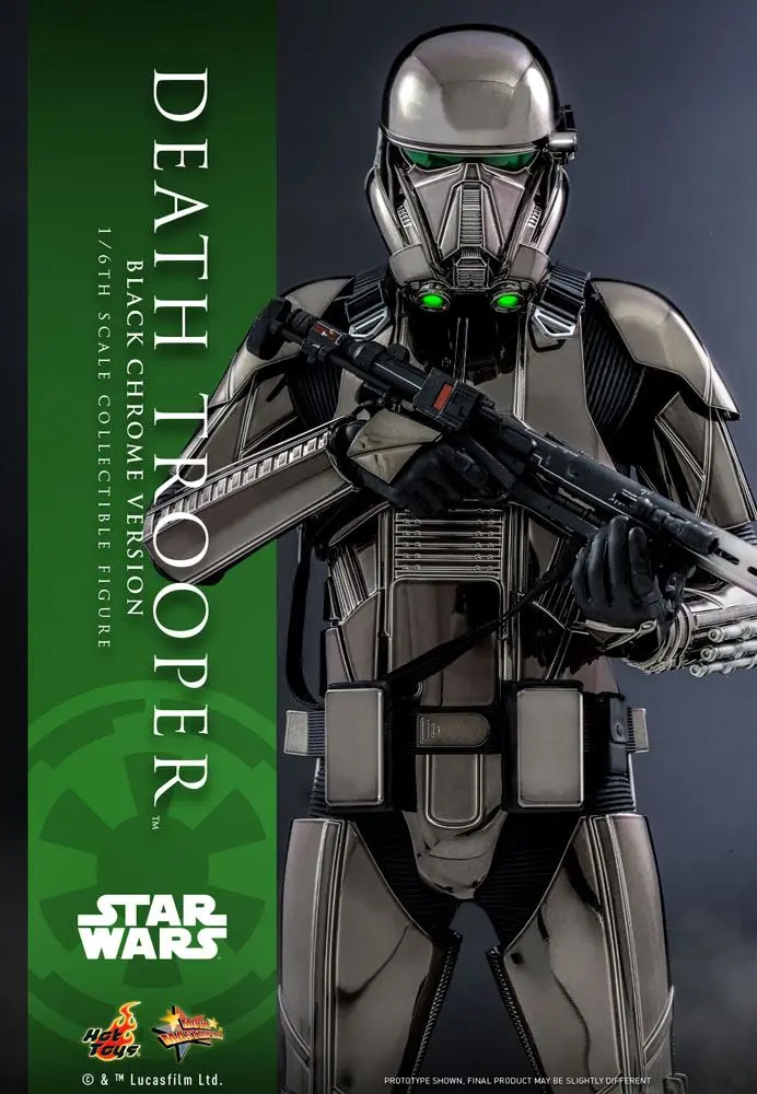 Star Wars 1/6 Death Trooper (Black Chrome) akciófigura 32 cm termékfotó