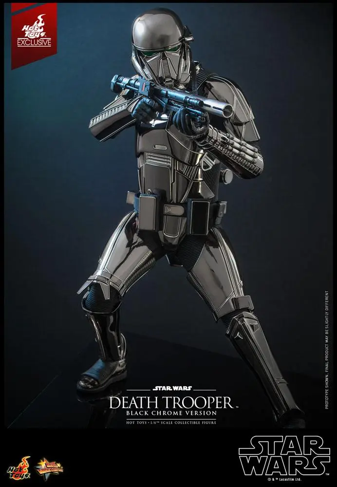 Star Wars 1/6 Death Trooper (Black Chrome) akciófigura 32 cm termékfotó