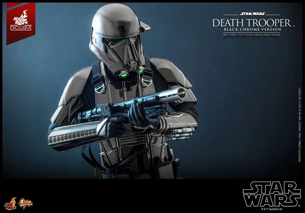 Star Wars 1/6 Death Trooper (Black Chrome) akciófigura 32 cm termékfotó