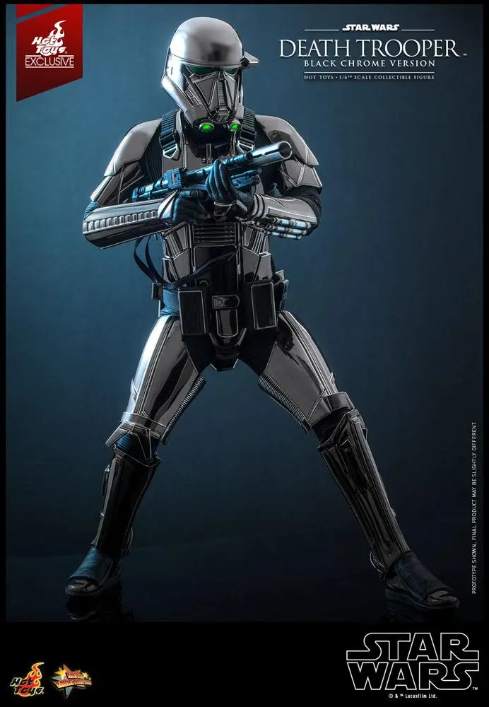Star Wars 1/6 Death Trooper (Black Chrome) akciófigura 32 cm termékfotó
