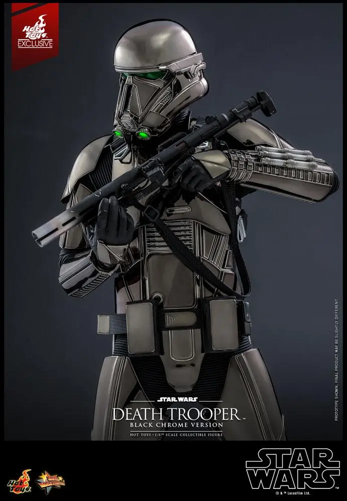 Star Wars 1/6 Death Trooper (Black Chrome) akciófigura 32 cm termékfotó