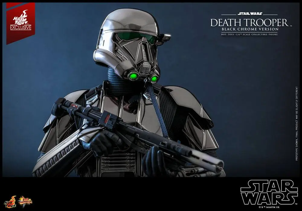 Star Wars 1/6 Death Trooper (Black Chrome) akciófigura 32 cm termékfotó