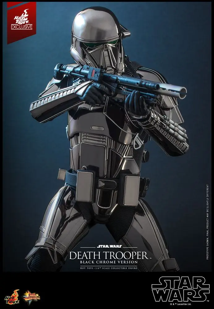 Star Wars 1/6 Death Trooper (Black Chrome) akciófigura 32 cm termékfotó