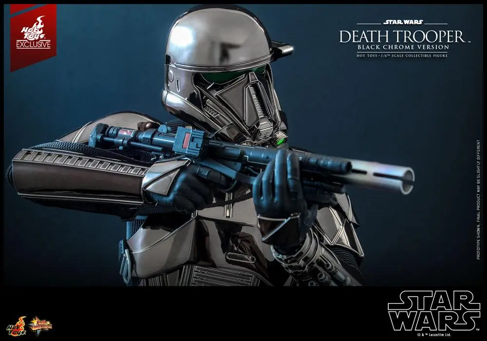 Star Wars 1/6 Death Trooper (Black Chrome) akciófigura 32 cm termékfotó
