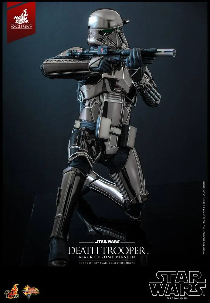 Star Wars 1/6 Death Trooper (Black Chrome) akciófigura 32 cm termékfotó