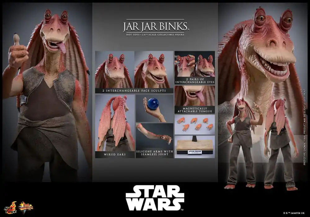 Star Wars 1/6 Jar Jar Binks akciófigura 33 cm termékfotó