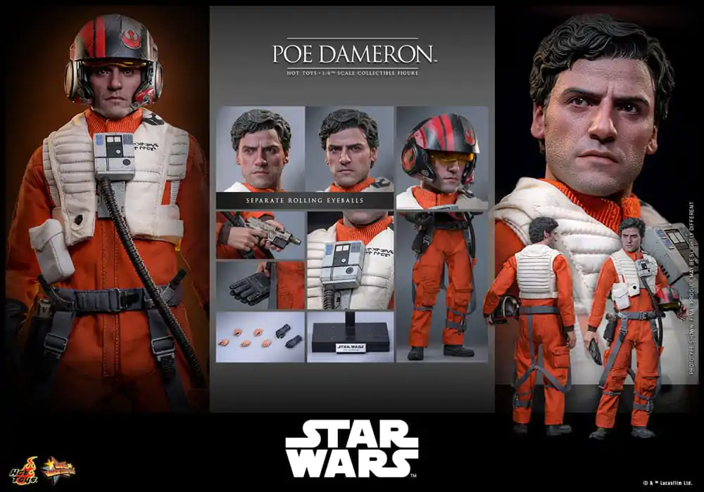 Star Wars 1/6 Poe Dameron akciófigura 30 cm termékfotó