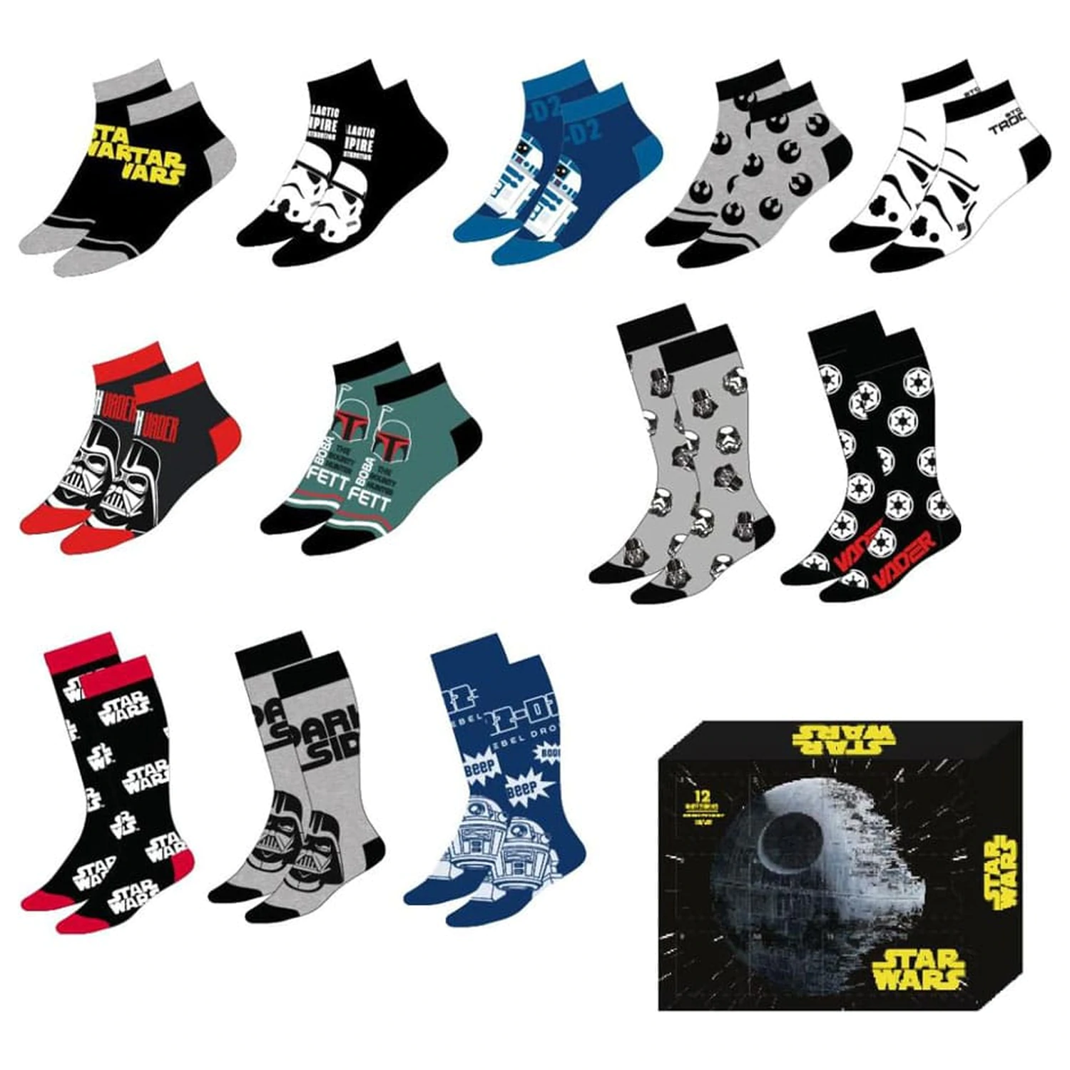 Star Wars 12 darabos zokni csomag 38-45  termékfotó