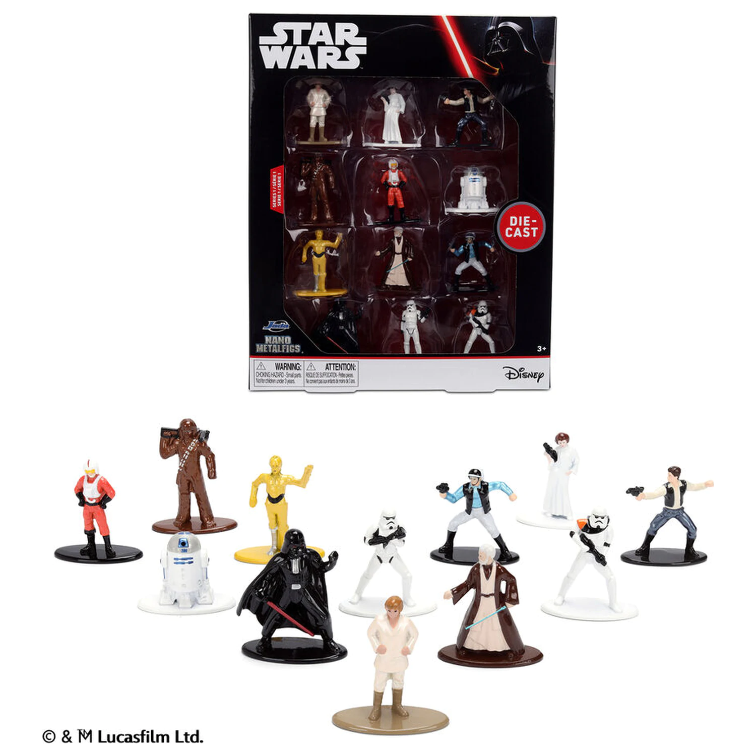 Star Wars 12 db-os metalfigs figura csomag 4cm termékfotó