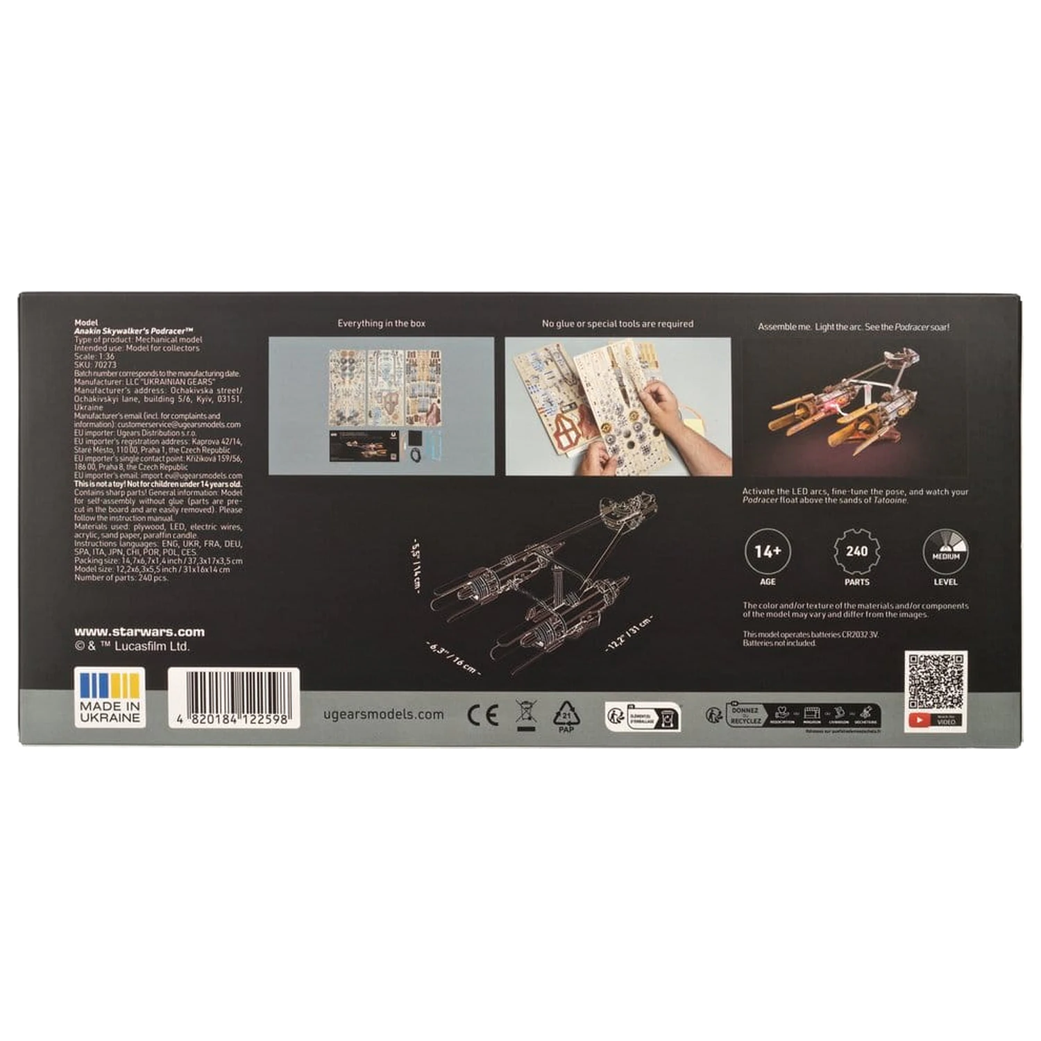 Star Wars 3D fa puzzle Anakin Skywalker's Podracer termékfotó