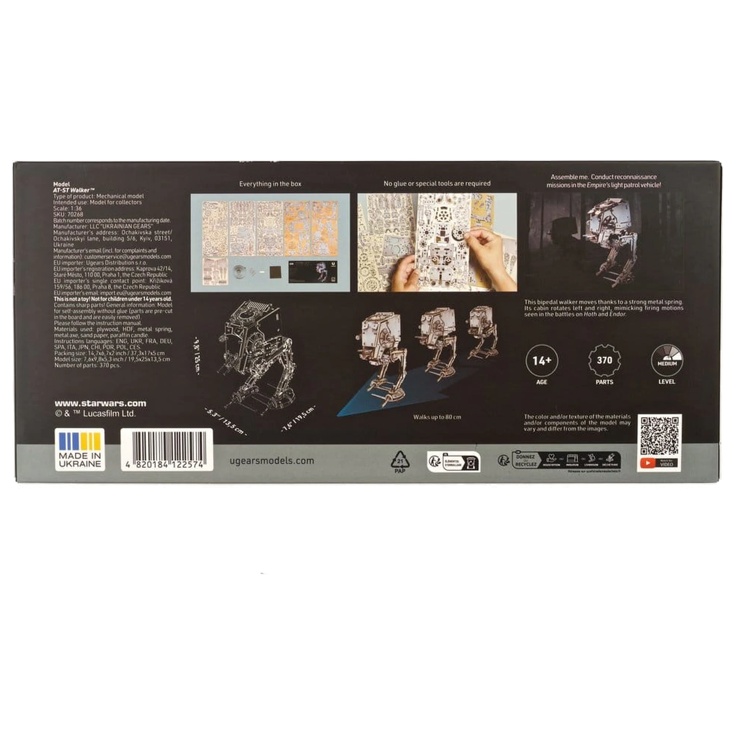 Star Wars 3D fa puzzle AT-ST Walker termékfotó
