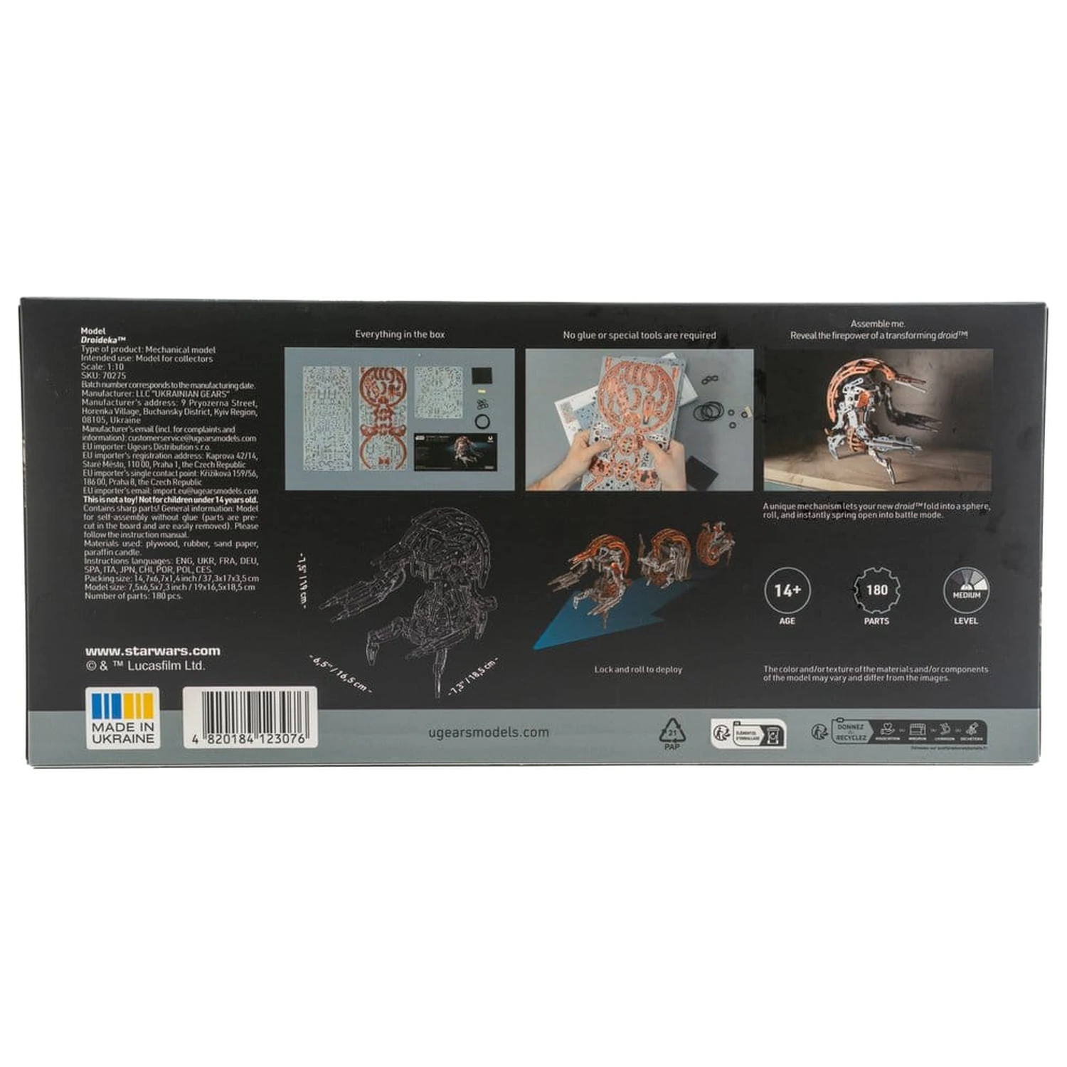 Star Wars 3D fa puzzle Droideka termékfotó