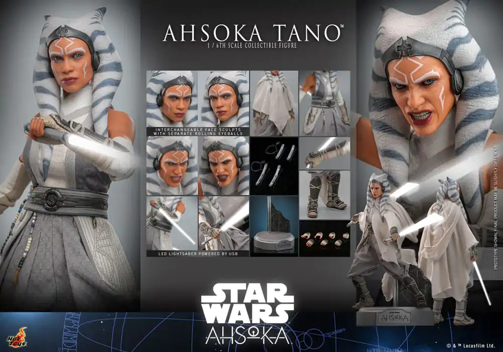 Star Wars: Ahsoka 1/6 Ahsoka Tano akciófigura 28 cm termékfotó