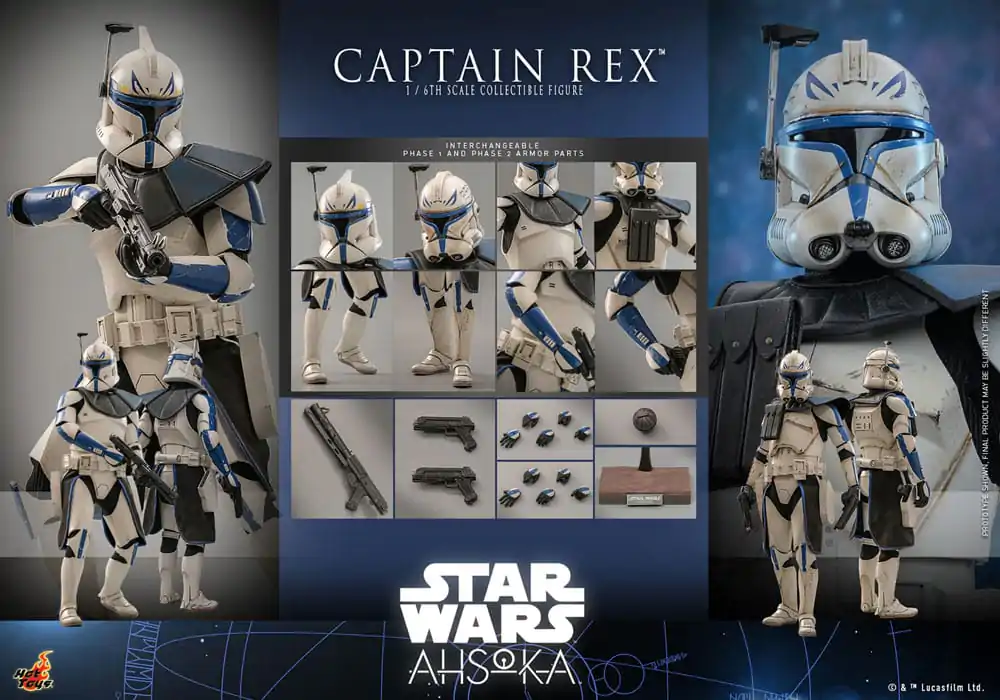Star Wars: Ahsoka 1/6 Captain Rex akciófigura 30 cm termékfotó