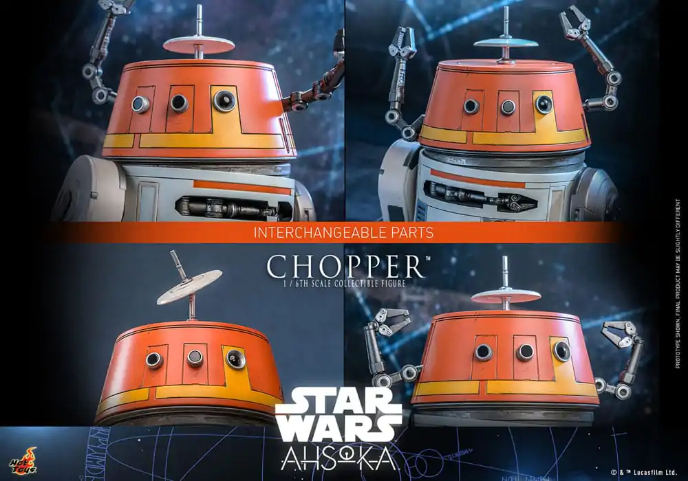 Star Wars: Ahsoka 1/6 Chopper akciófigura 18 cm termékfotó