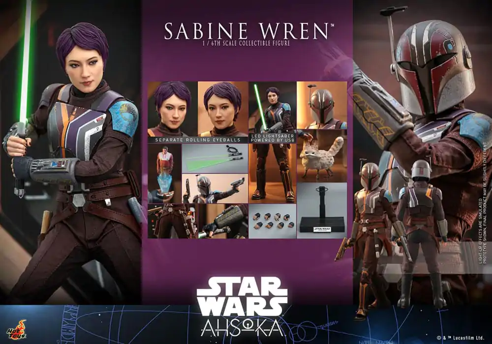 Star Wars: Ahsoka 1/6 Sabine Wren akciófigura 28 cm termékfotó