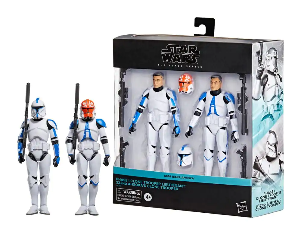 Star Wars: Ahsoka Black Series Phase I Clone Trooper Lieutenant & 332nd Ahsoka's Clone Trooper 2 db-os akciófigura csomag 15 cm termékfotó