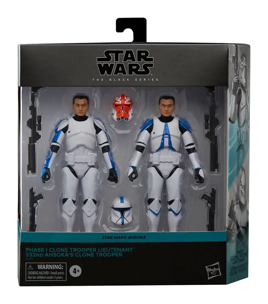 Star Wars: Ahsoka Black Series Phase I Clone Trooper Lieutenant & 332nd Ahsoka's Clone Trooper 2 db-os akciófigura csomag 15 cm termékfotó