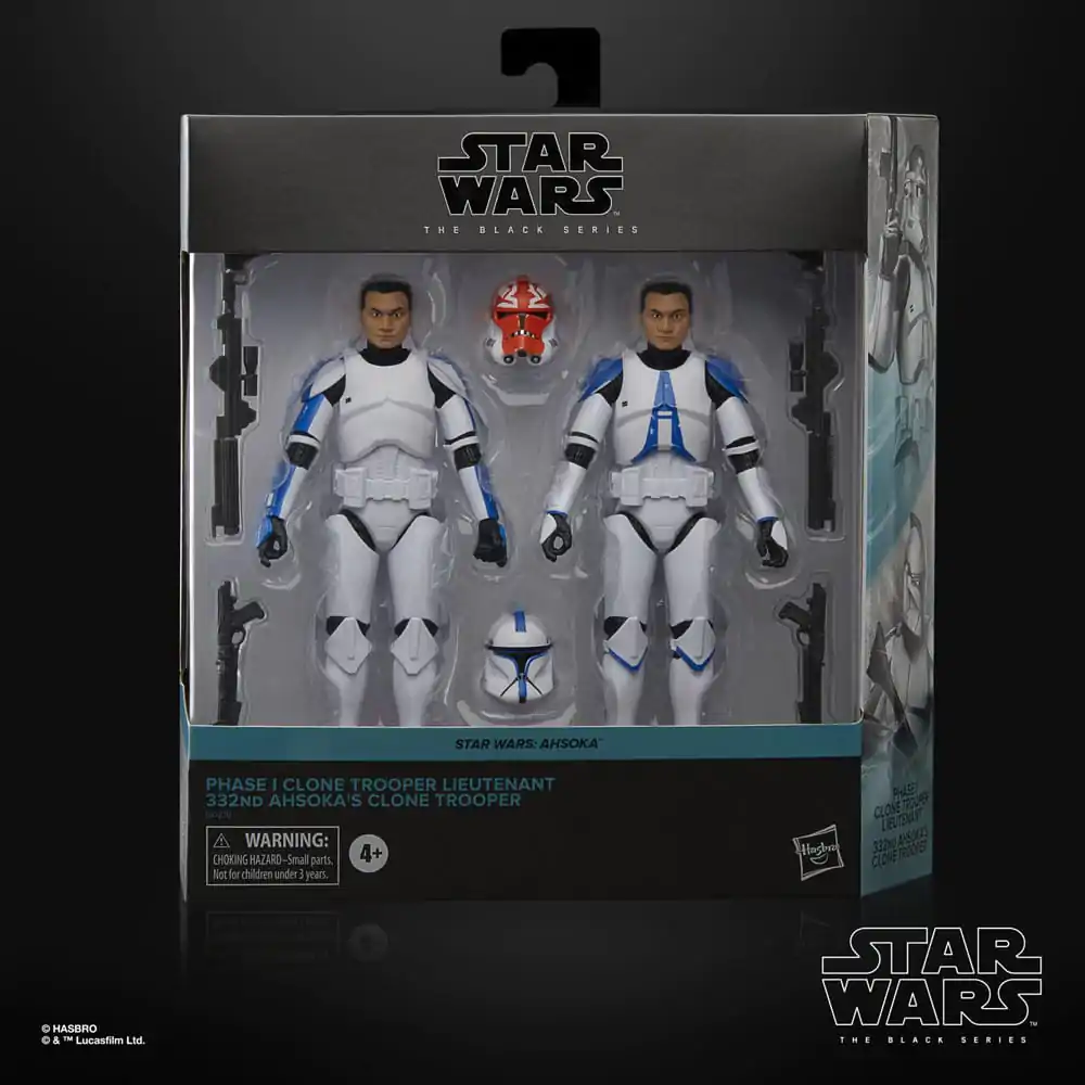 Star Wars: Ahsoka Black Series Phase I Clone Trooper Lieutenant & 332nd Ahsoka's Clone Trooper 2 db-os akciófigura csomag 15 cm termékfotó