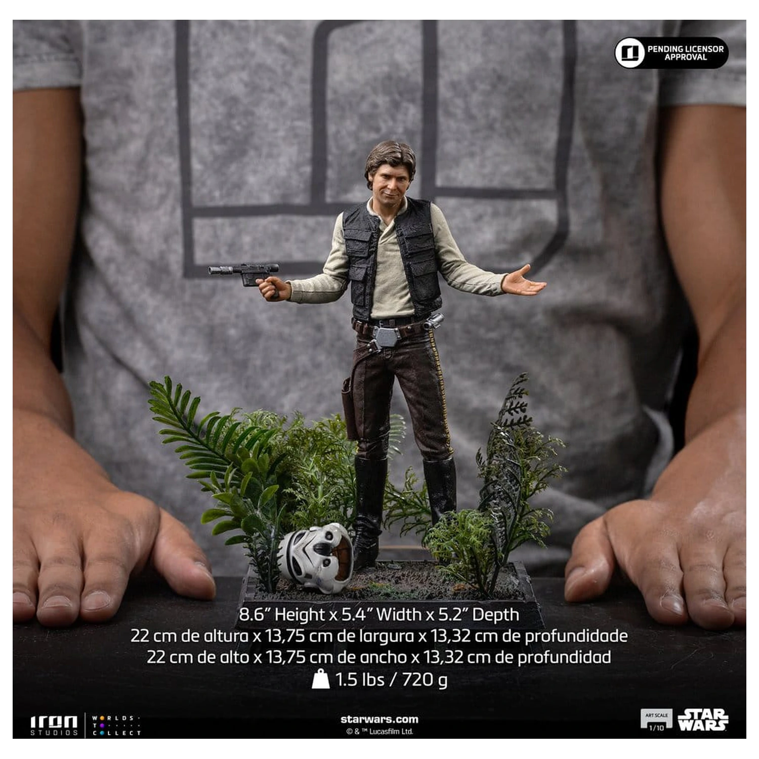 Star Wars Art Scale 1/10 Han Solo (Episode VI) szobor figura 22 cm termékfotó