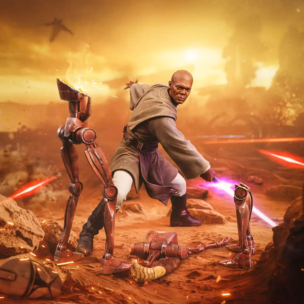 Star Wars Art Scale 1/10 Mace Windu szobor figura 18 cm termékfotó