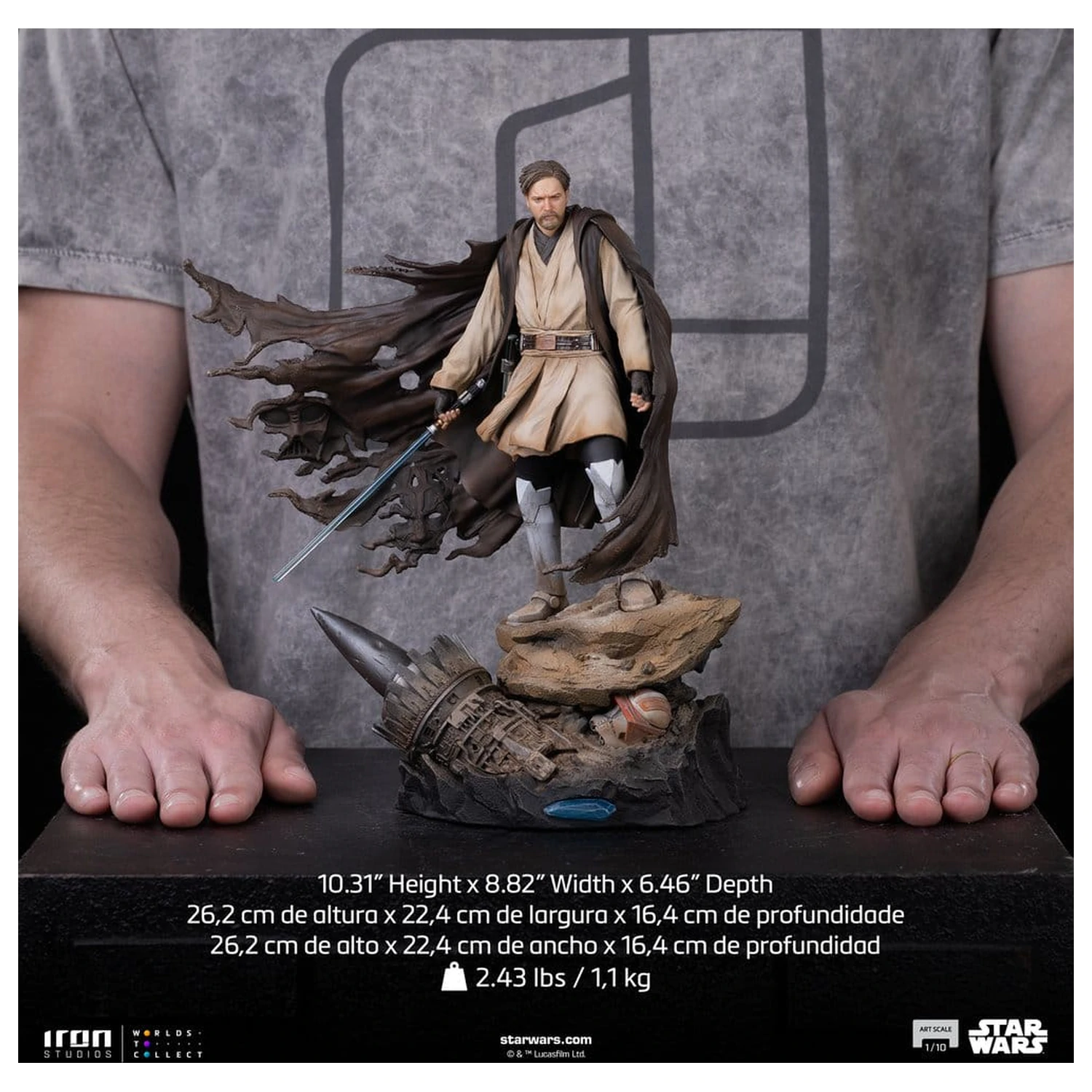 Star Wars Art Scale 1/10 Obi-Wan Signatures szobor figura 26 cm termékfotó