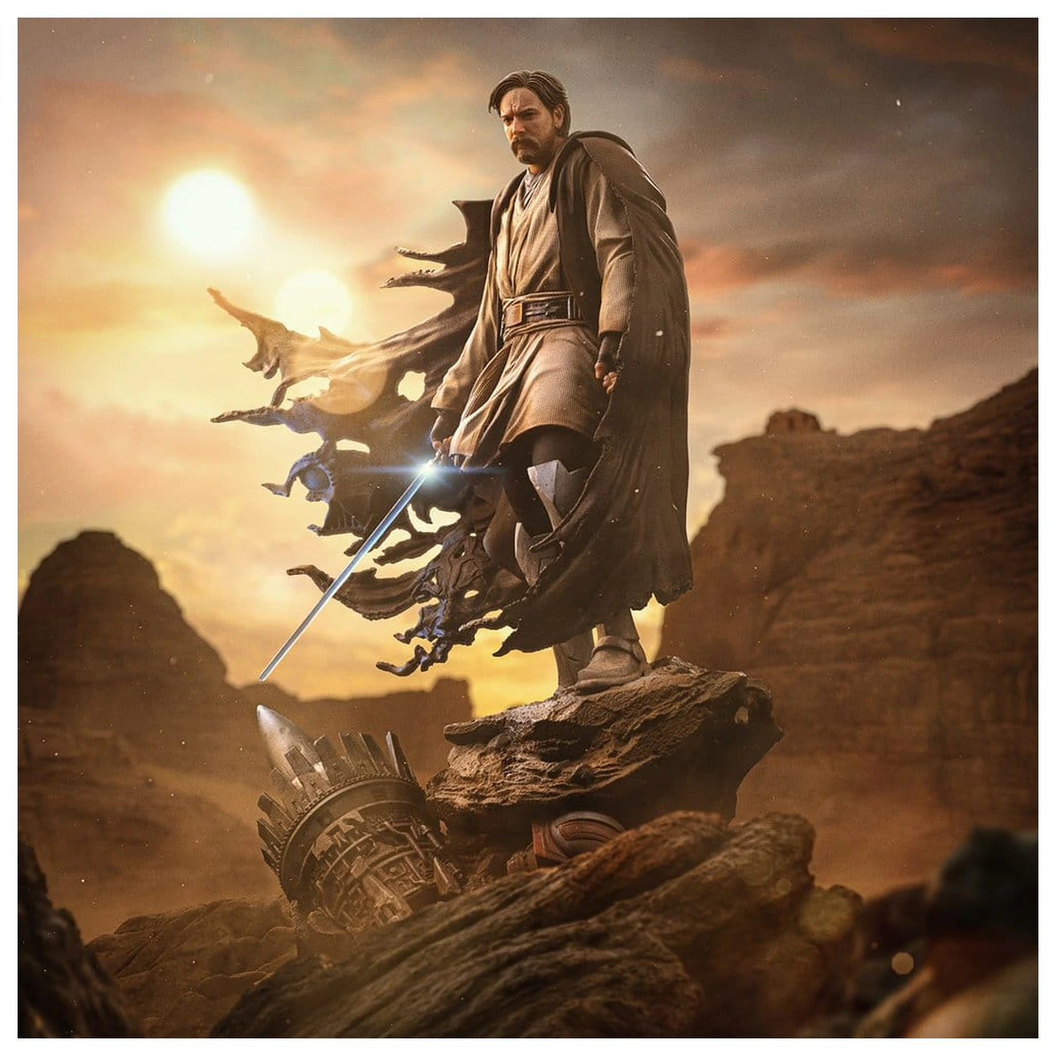 Star Wars Art Scale 1/10 Obi-Wan Signatures szobor figura 26 cm termékfotó