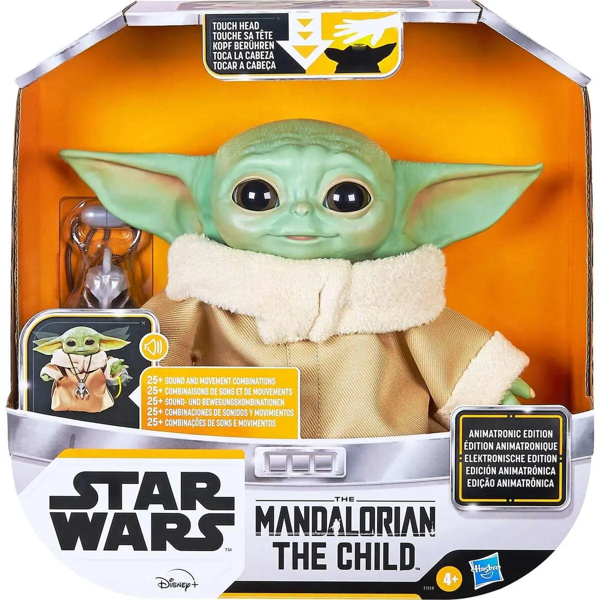 Star Wars Baby Yoda A gyermek mozgó és hangot kiadó figura termékfotó