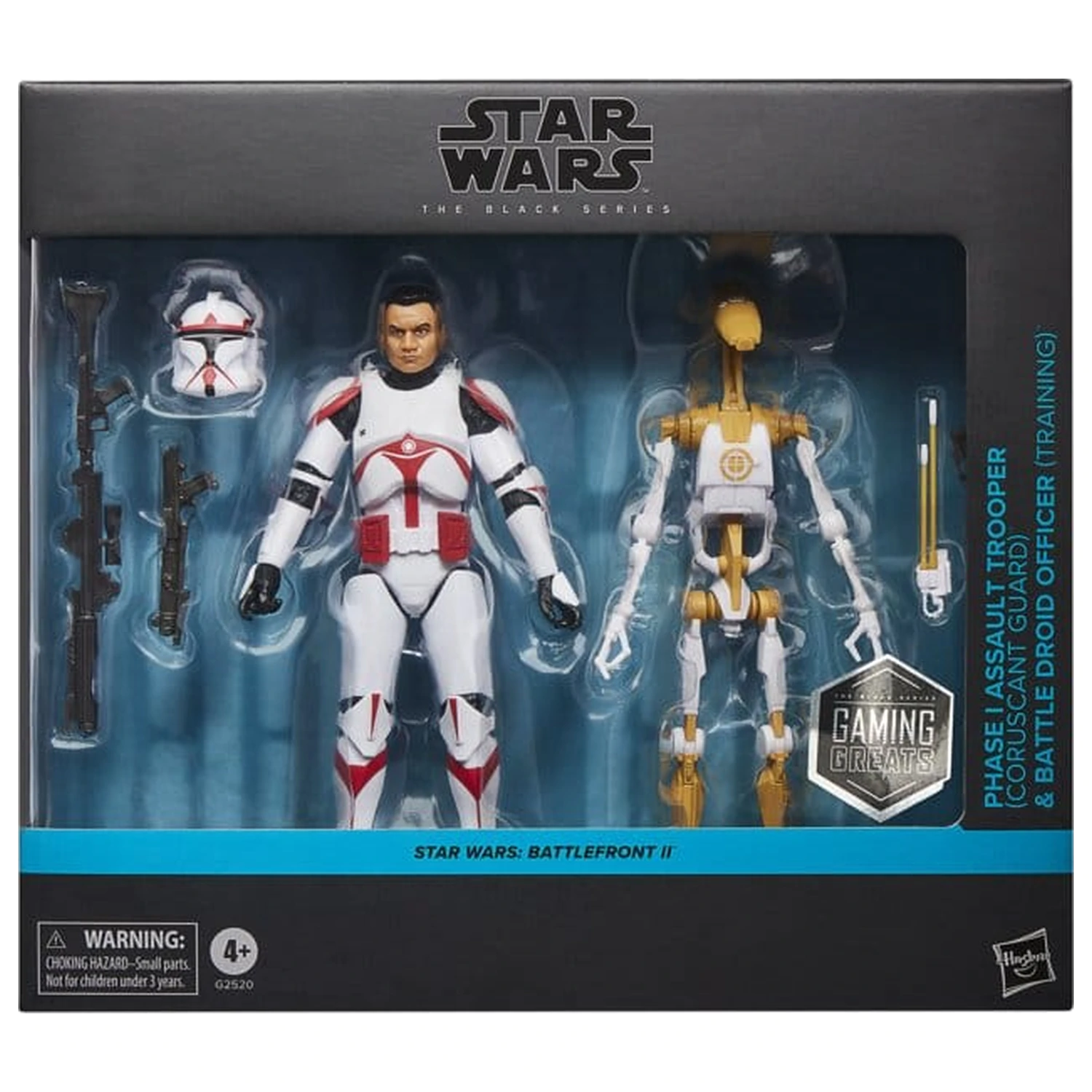 Star Wars: Battlefront II Black Series Phase I Assault Trooper & Battle Droid Officer 2 db-os akciófigura csomag 15 cm termékfotó