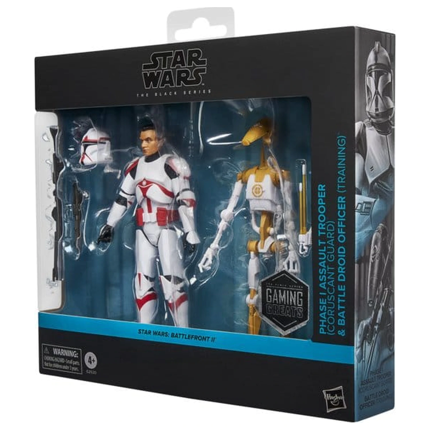 Star Wars: Battlefront II Black Series Phase I Assault Trooper & Battle Droid Officer 2 db-os akciófigura csomag 15 cm termékfotó