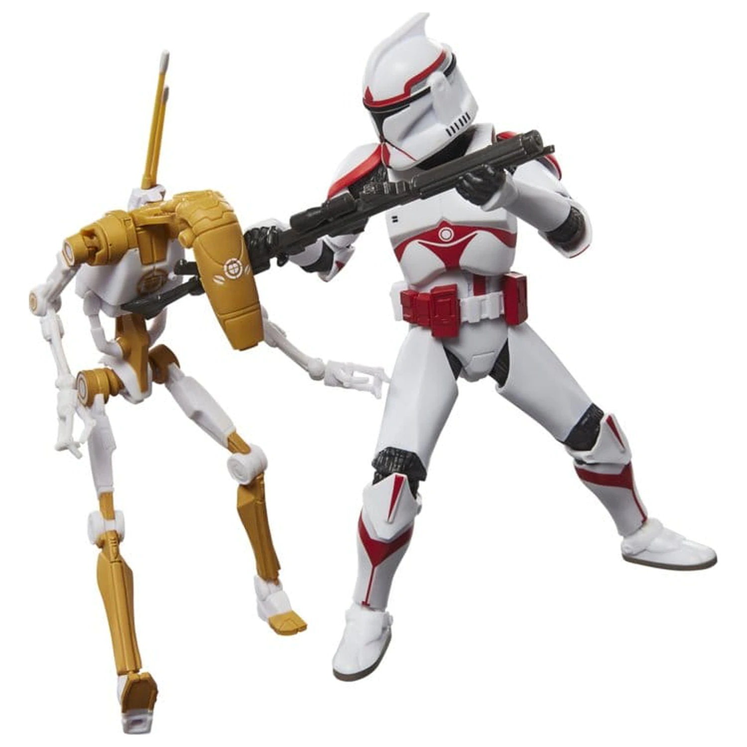 Star Wars: Battlefront II Black Series Phase I Assault Trooper & Battle Droid Officer 2 db-os akciófigura csomag 15 cm termékfotó
