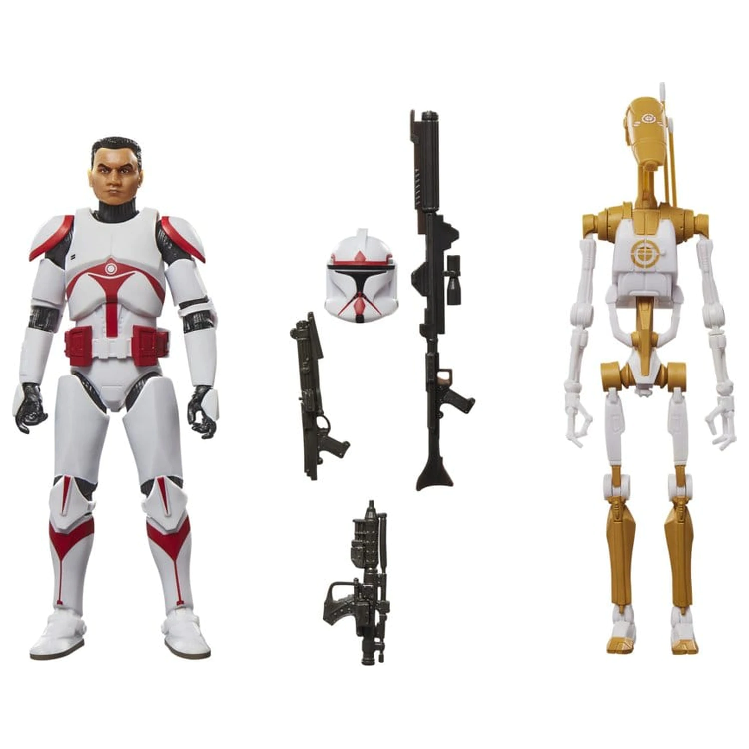 Star Wars: Battlefront II Black Series Phase I Assault Trooper & Battle Droid Officer 2 db-os akciófigura csomag 15 cm termékfotó