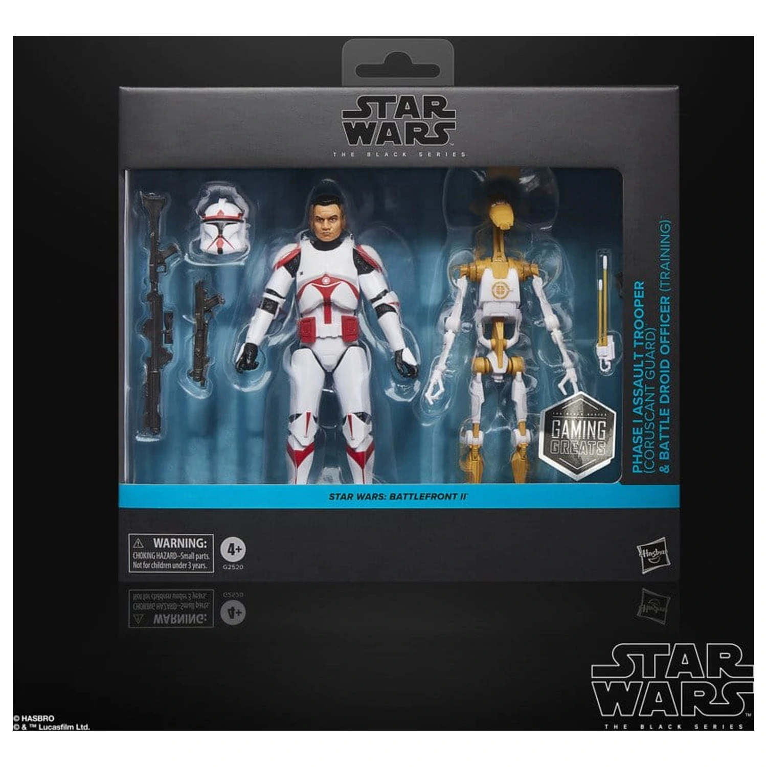 Star Wars: Battlefront II Black Series Phase I Assault Trooper & Battle Droid Officer 2 db-os akciófigura csomag 15 cm termékfotó