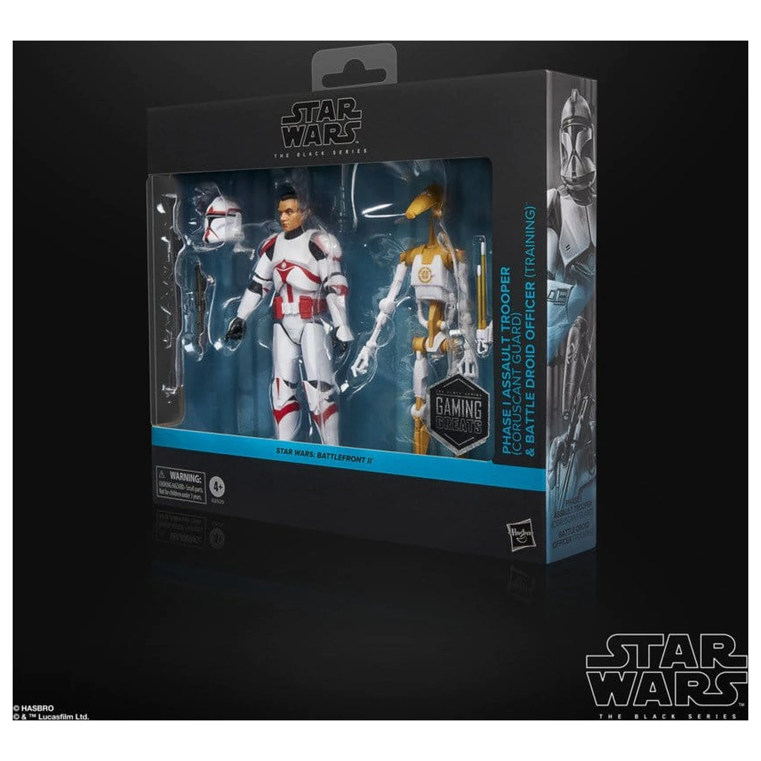 Star Wars: Battlefront II Black Series Phase I Assault Trooper & Battle Droid Officer 2 db-os akciófigura csomag 15 cm termékfotó