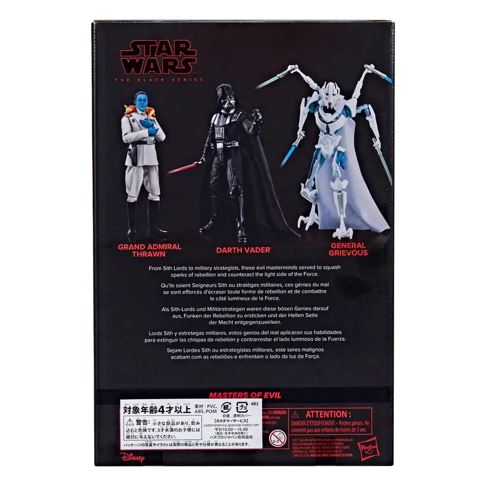 Star Wars Black Series 3db-os akciófigura csomag Masters of Evil 15 cm termékfotó