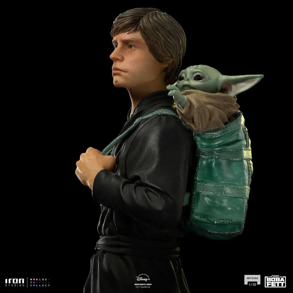 Star Wars Book of Boba Fett Art Scale Statue 1/10 Luke Skywalker & Grogu Training 20 cm termékfotó