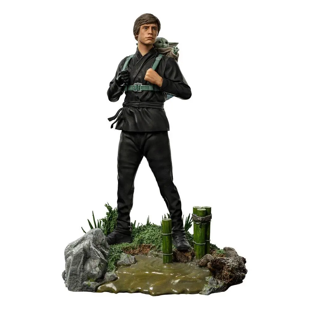 Star Wars Book of Boba Fett Art Scale Statue 1/10 Luke Skywalker & Grogu Training 20 cm termékfotó