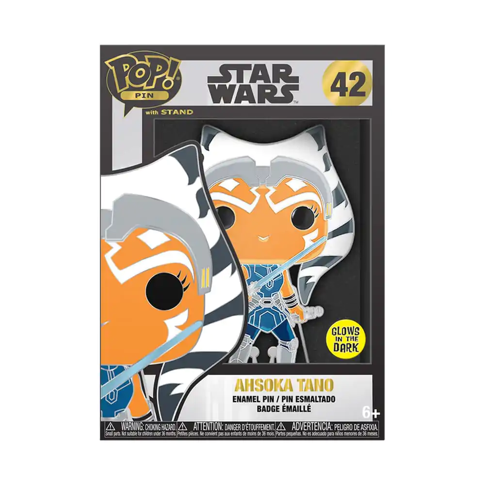 Star Wars Clone Wars Loungefly Funko POP! Enamel Pin Ahsoka (Glow-in-the-Dark) 10 cm termékfotó