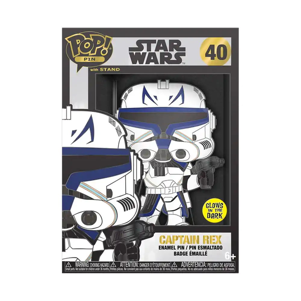 Star Wars Clone Wars Loungefly Funko POP! Enamel Pin Captain Rex (Glow-in-the-Dark) 10 cm termékfotó