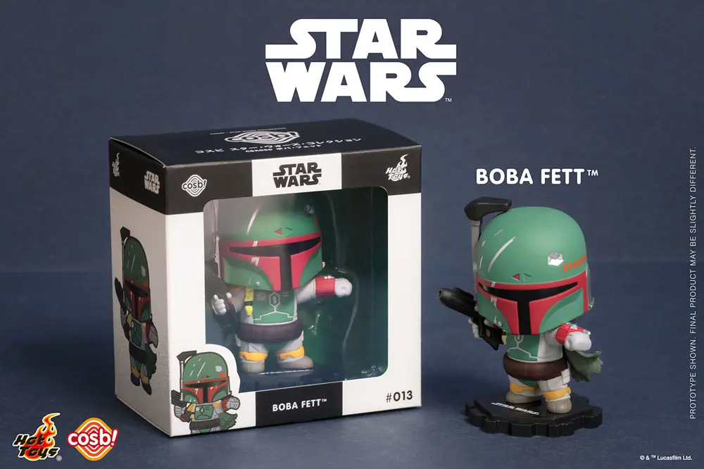 Star Wars Cosbi Mini figura Boba Fett White 8 cm termékfotó