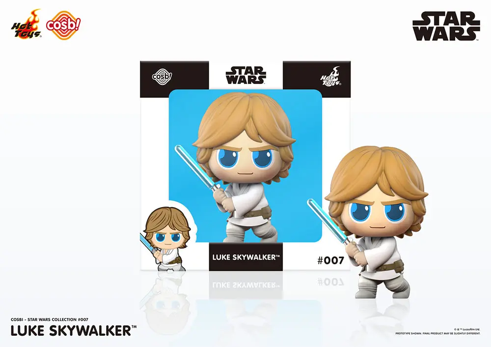 Star Wars Cosbi Mini figura Luke Skywalker Lightsaber 8 cm termékfotó