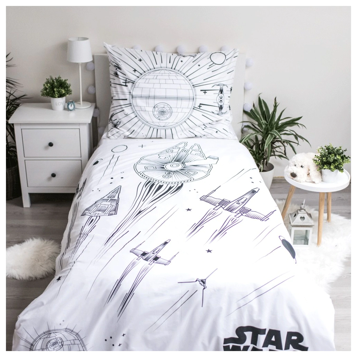 Star Wars Death Star Sötétben foszforeszkáló ágyneműhuzat termékfotó