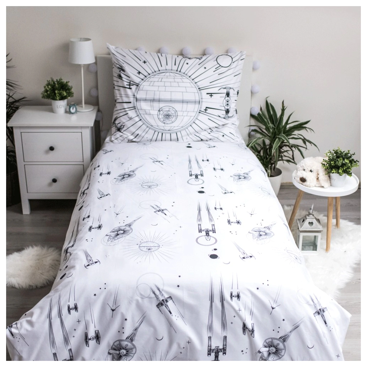 Star Wars Death Star Sötétben foszforeszkáló ágyneműhuzat termékfotó