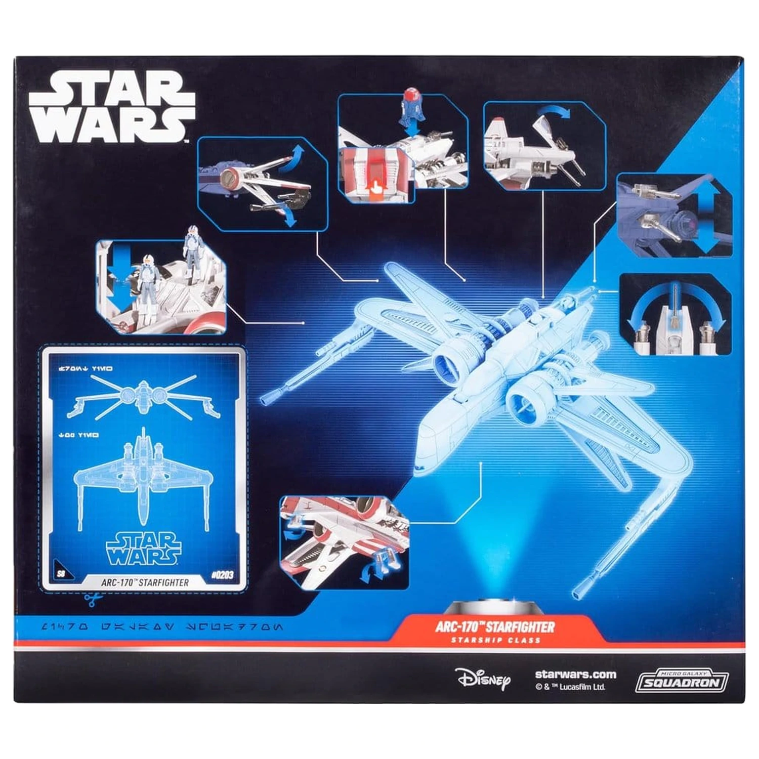 Star Wars Deluxe ARC 170 jármű 20 cm (Series 8) termékfotó