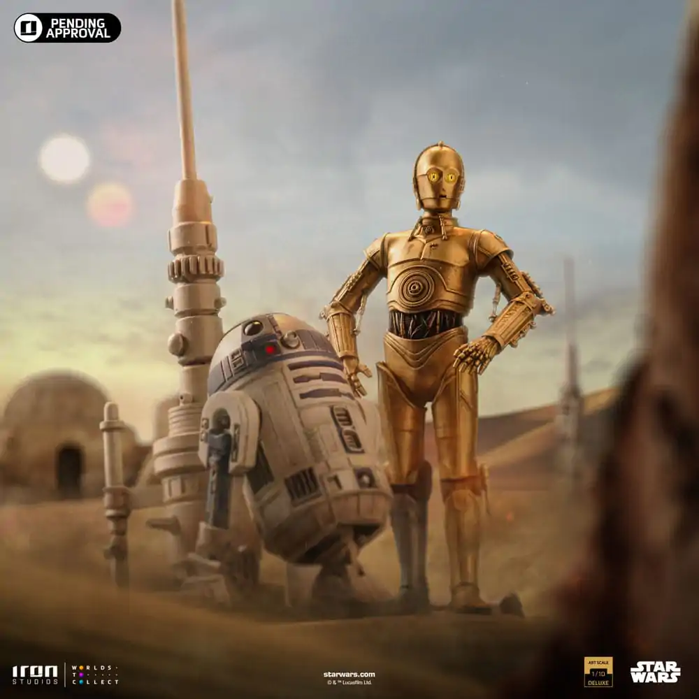 Star Wars Deluxe Art Scale 1/10 C-3PO &amp; R2D2 szobor figura 31 cm termékfotó