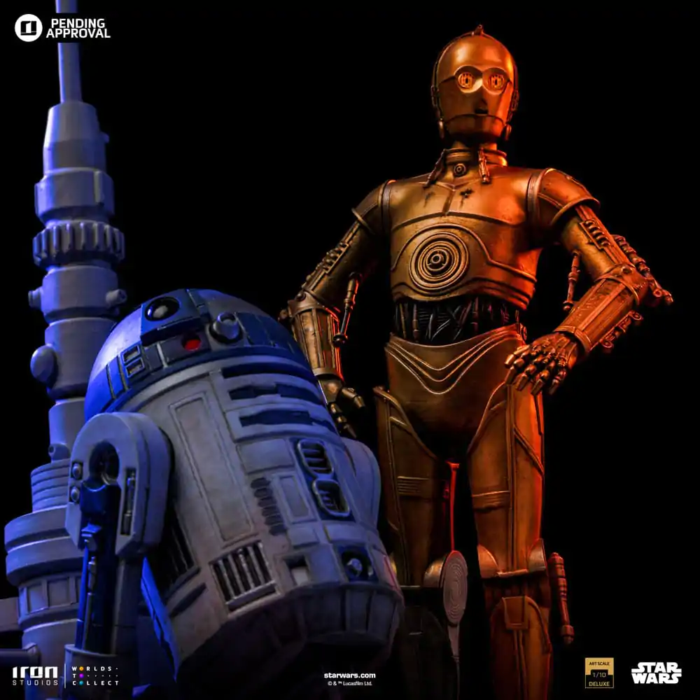 Star Wars Deluxe Art Scale 1/10 C-3PO &amp; R2D2 szobor figura 31 cm termékfotó