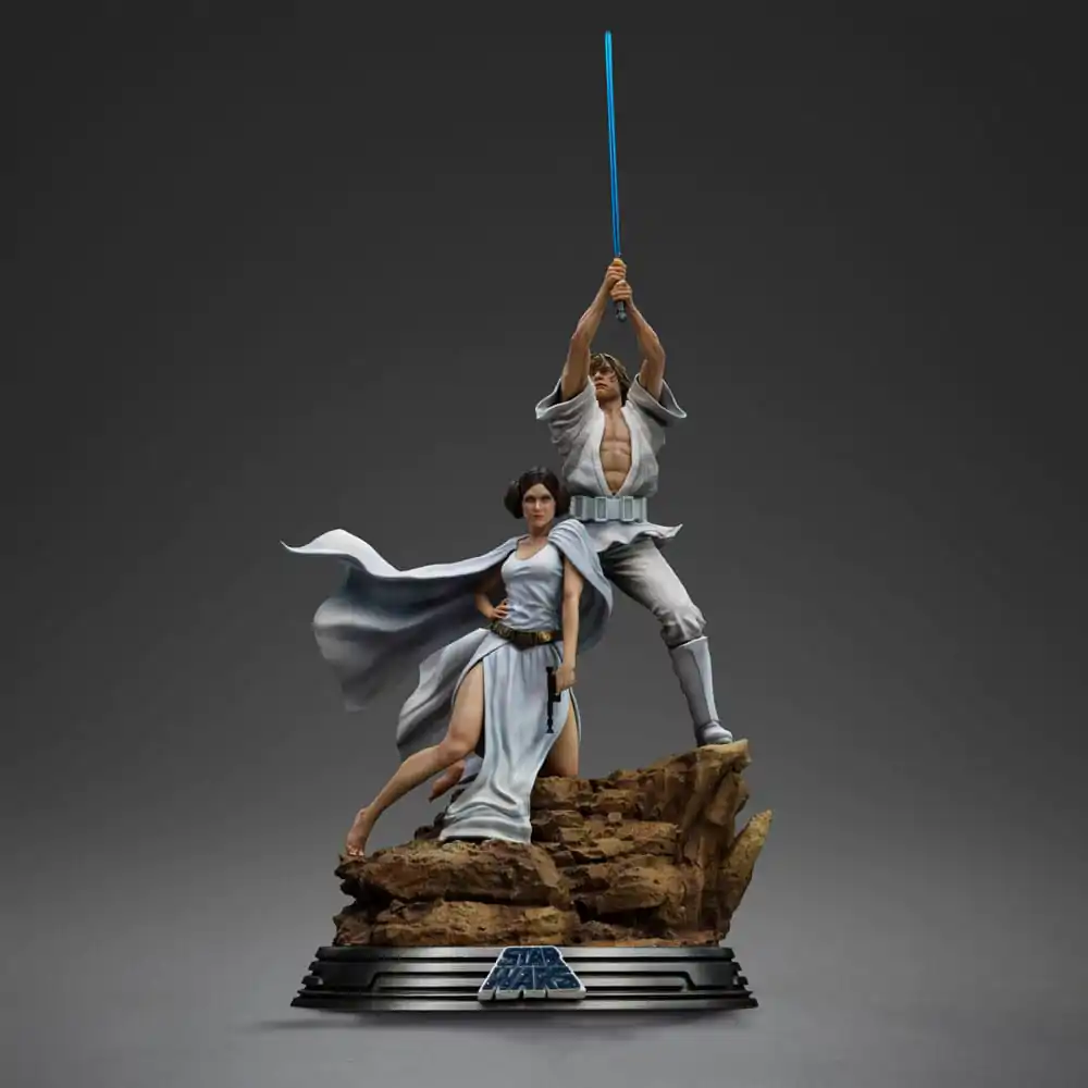 Star Wars Deluxe Art Scale 1/10 Luke and Leia szobor figura 41 cm termékfotó