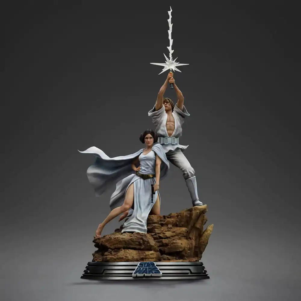 Star Wars Deluxe Art Scale 1/10 Luke and Leia szobor figura 41 cm termékfotó