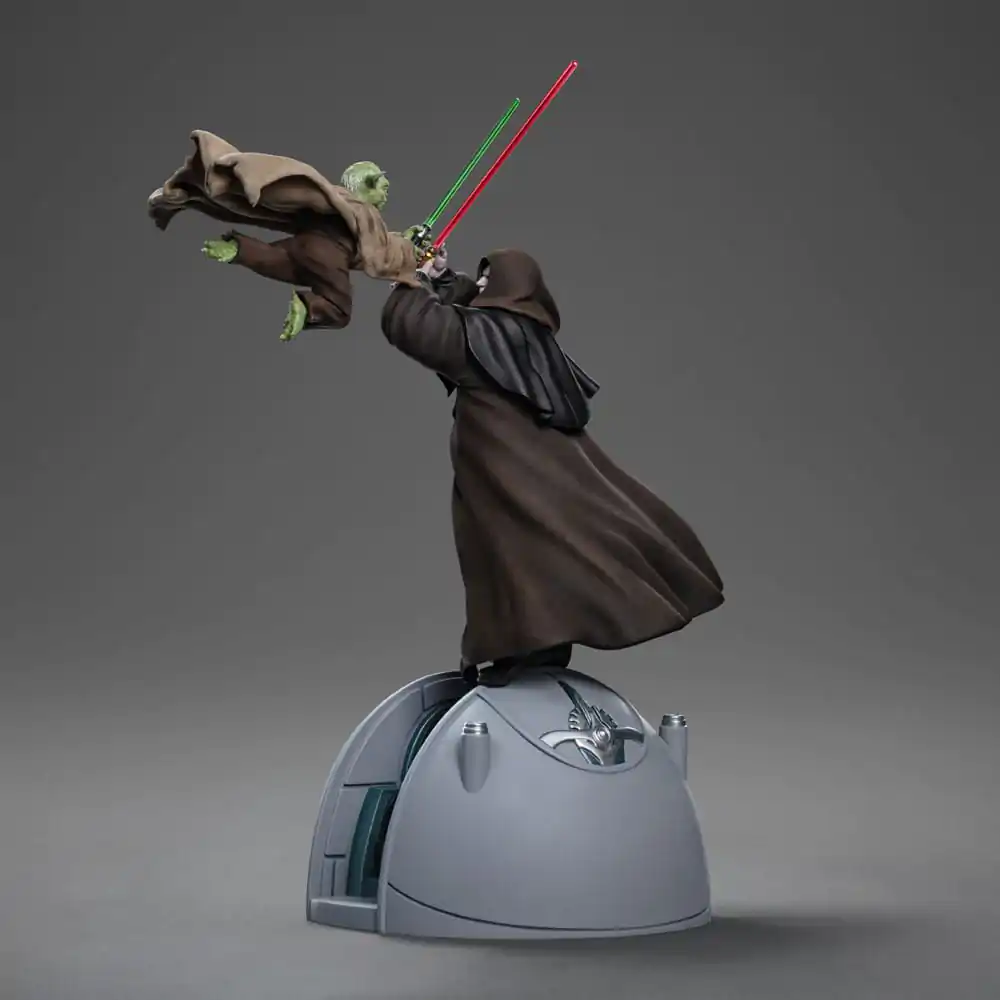 Star Wars Deluxe Art Scale 1/10 Yoda vs Emperor Palpatine (CCXP Exkluzív 2024) szobor figura 31 cm termékfotó