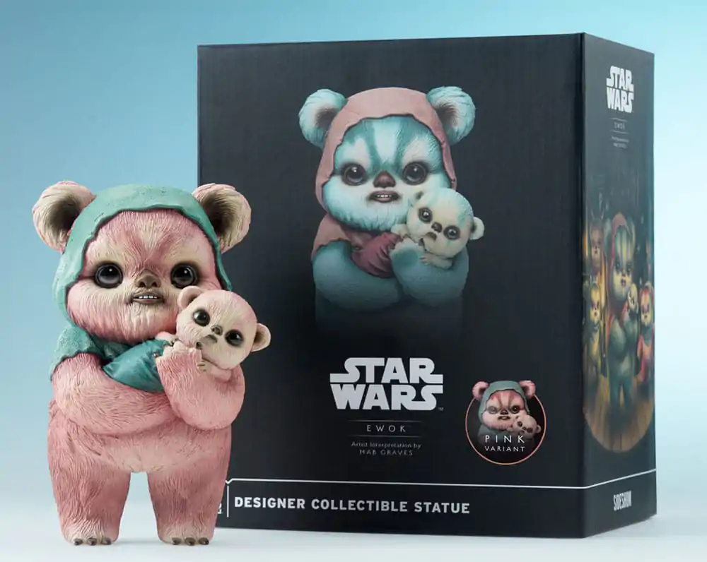 Star Wars Designer Statue Ewok by Mab Graves Pink Variant 18 cm termékfotó